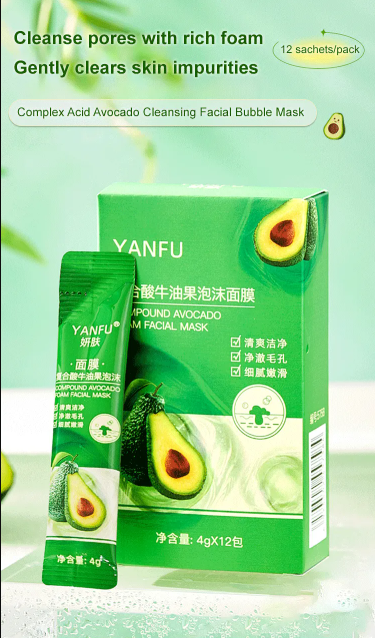 Complex Acid Avocado Cleansing Facial Bubble Mask