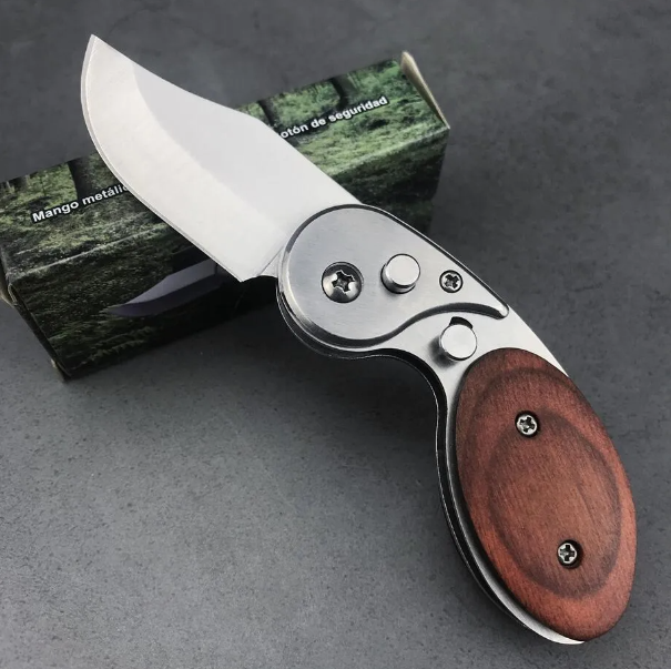 Wood Handle Outdoor Mini Folding Knife