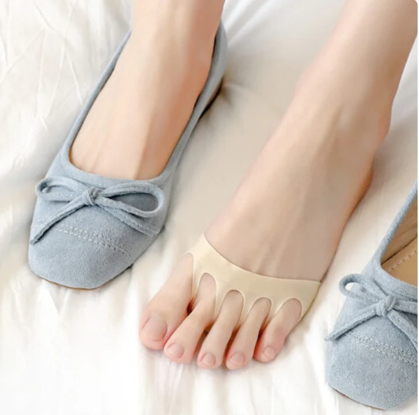 SoleSoothe™ Women Open Toe Foot Pad Socks Heelless Forefoot Half Socks