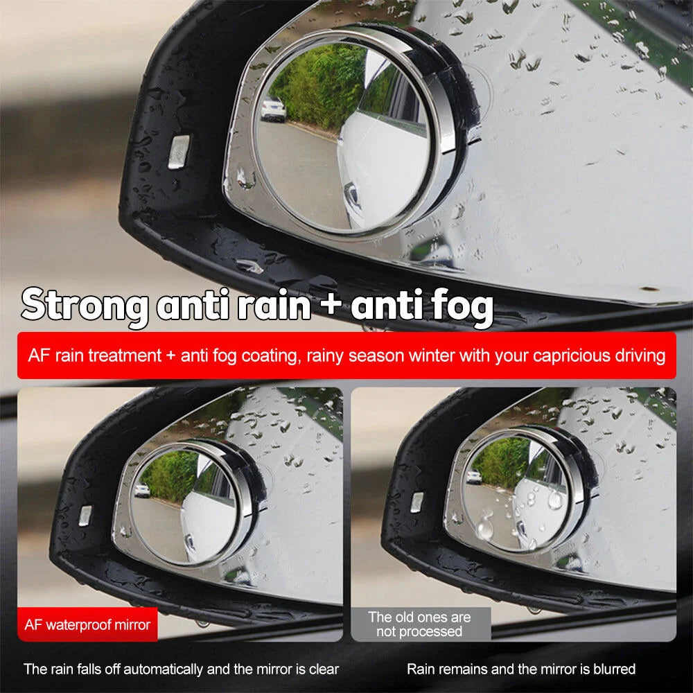 Car Convex Blind Spot Mirror - 2 PCS