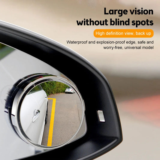 Car Convex Blind Spot Mirror - 2 PCS