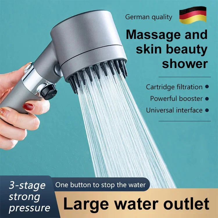 Bliss 2024 Design Futuristic Powerful Shower Head with Massager