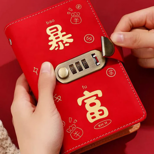 Large Capacity Cash Savings Book with Combination Lock