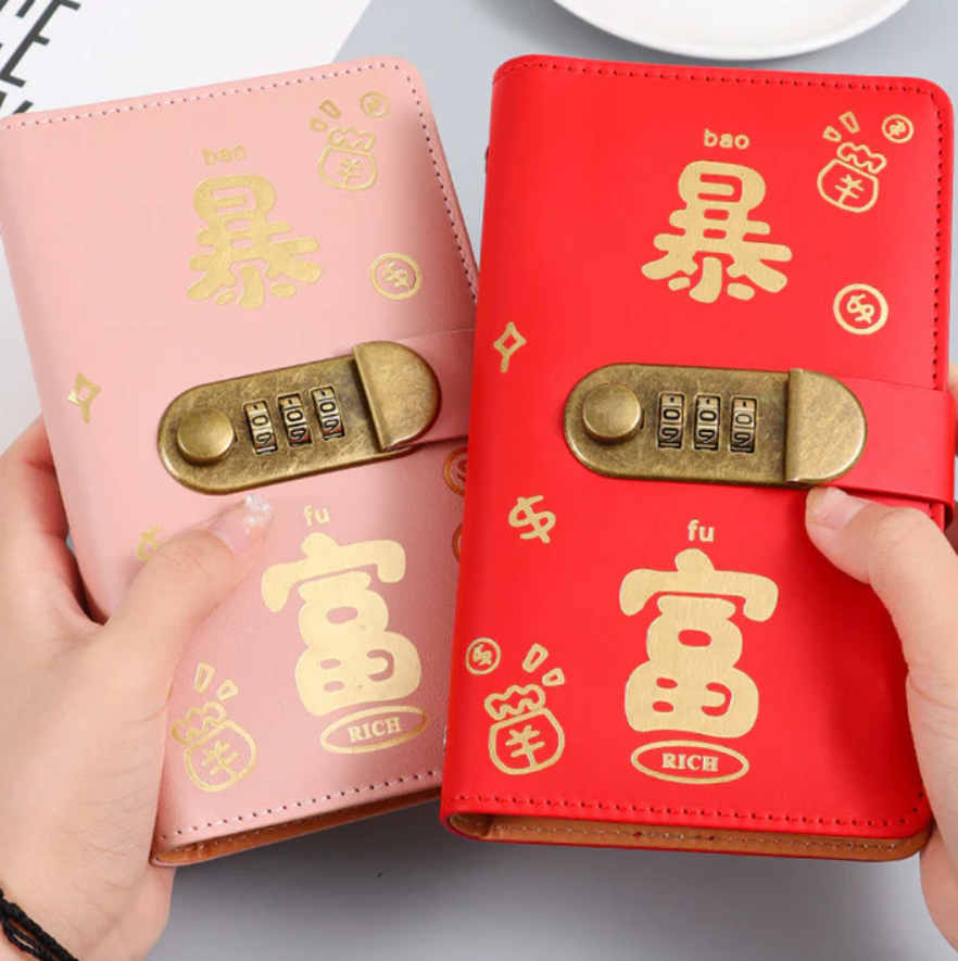 Large Capacity Cash Savings Book with Combination Lock
