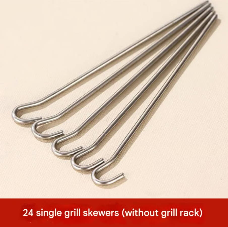 Air Fryer Barbecue Grill Vertical Barbecue Kebab Stand + 24 Skewers
