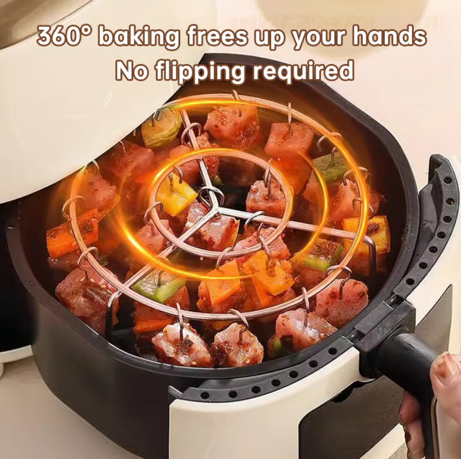 Air Fryer Barbecue Grill Vertical Barbecue Kebab Stand + 24 Skewers
