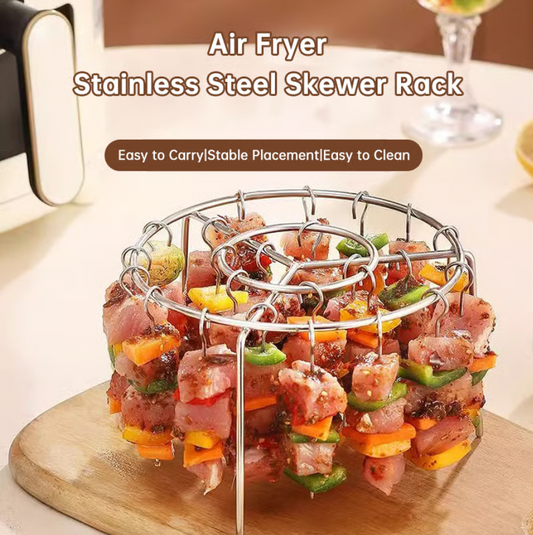 Air Fryer Barbecue Grill Vertical Barbecue Kebab Stand + 24 Skewers
