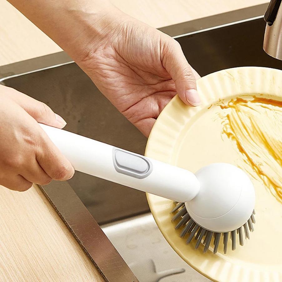 Spin Away Grime Easily – Rotatable Cleaning Brush