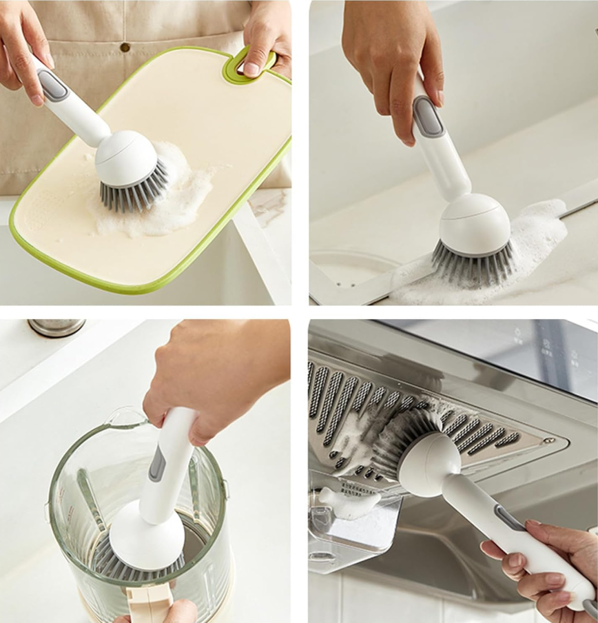 Spin Away Grime Easily – Rotatable Cleaning Brush