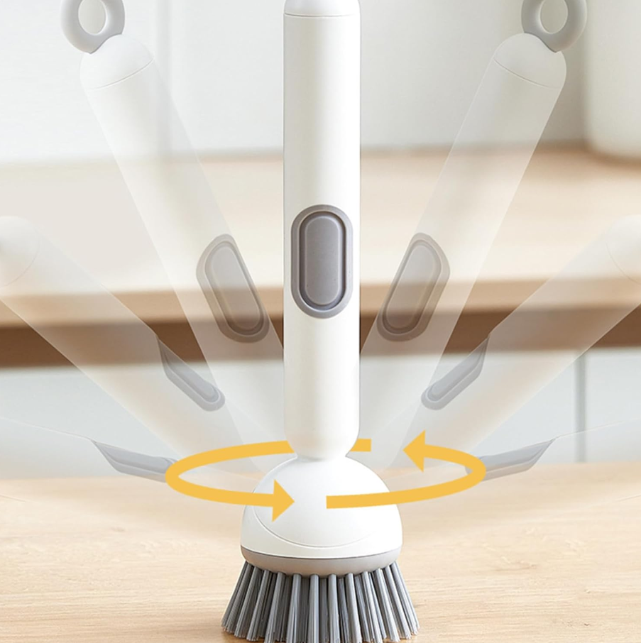 Spin Away Grime Easily – Rotatable Cleaning Brush