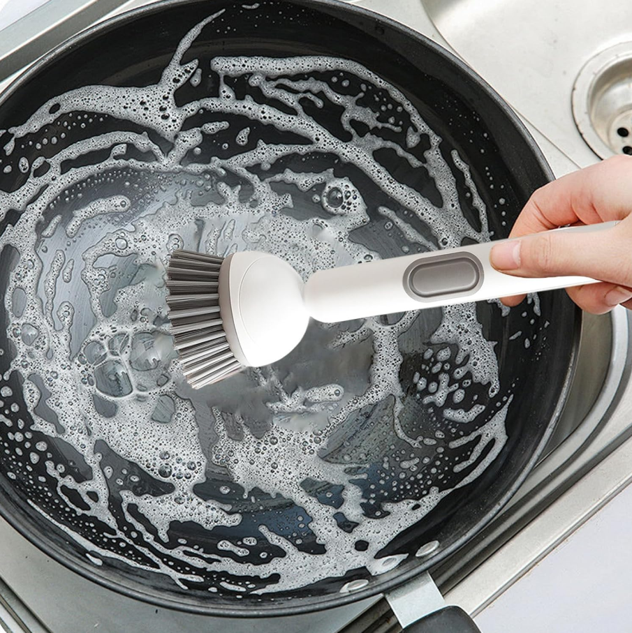 Spin Away Grime Easily – Rotatable Cleaning Brush