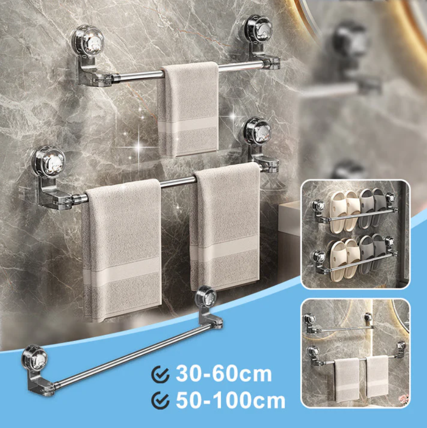 Light Luxury No-Punch - Retractable Suction Cup Towel Bar