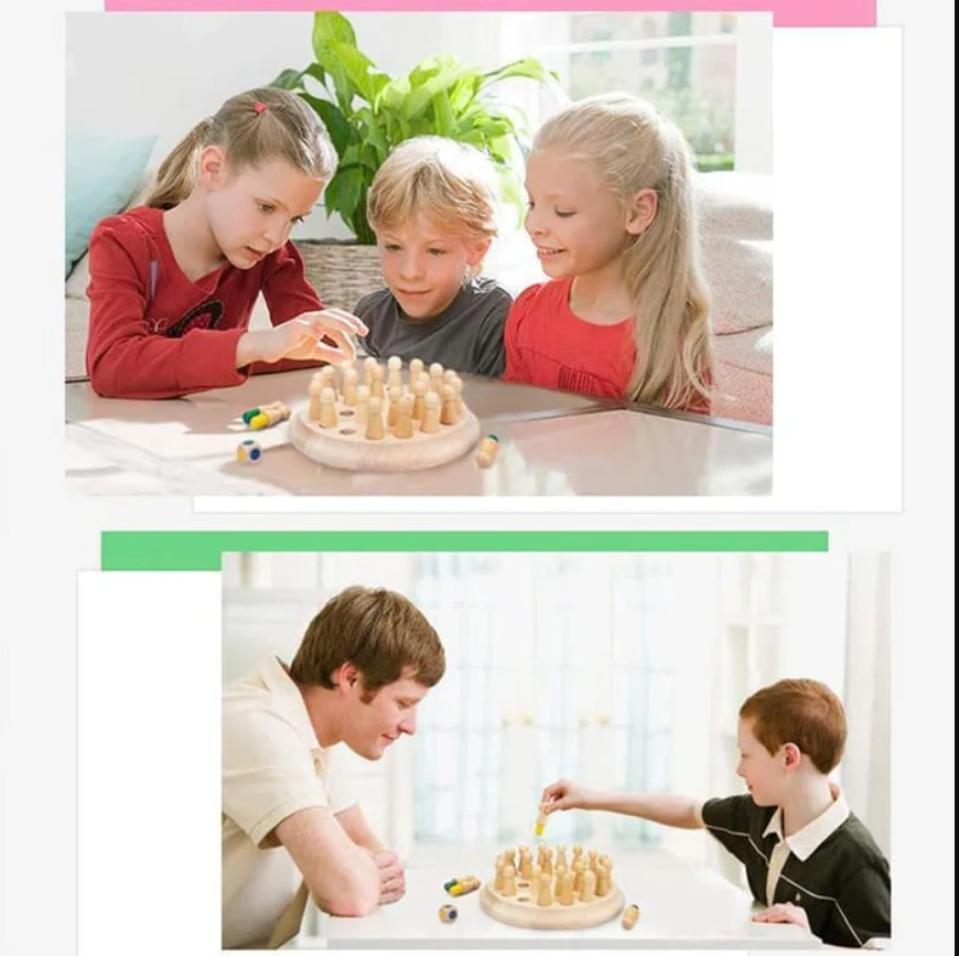 Wooden Memory Match Stick Chess