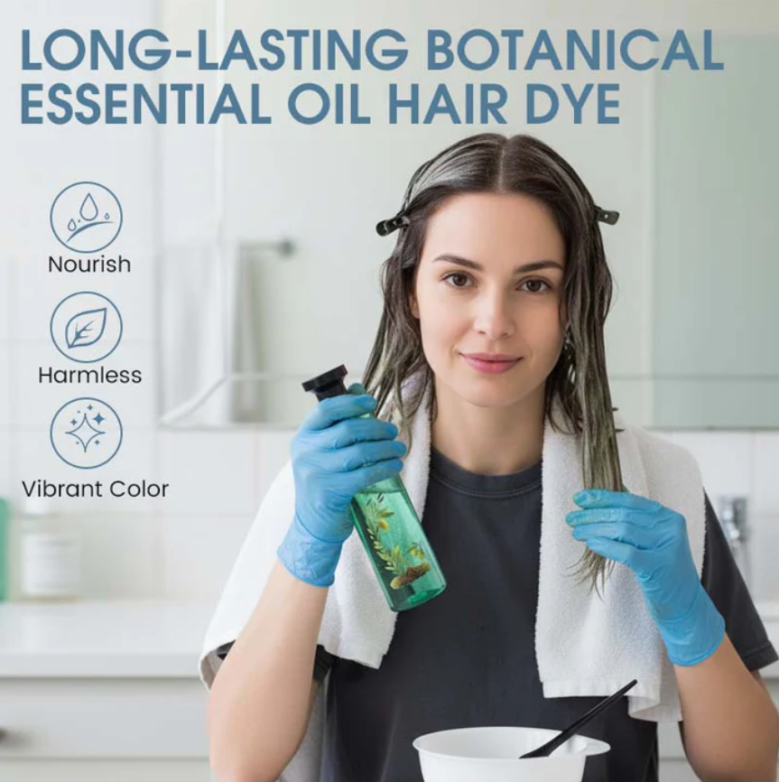 Long-Lasting Botanical Essential Oil Hair Dye