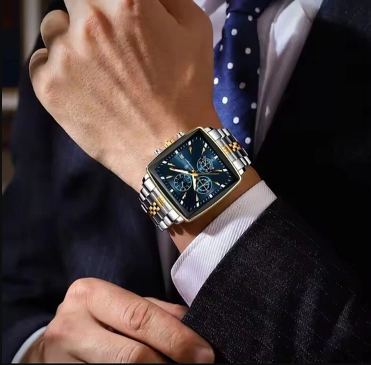 POEDAGAR Fashion Men Watch — Luminous Waterproof Chronograph Date Wristwatch