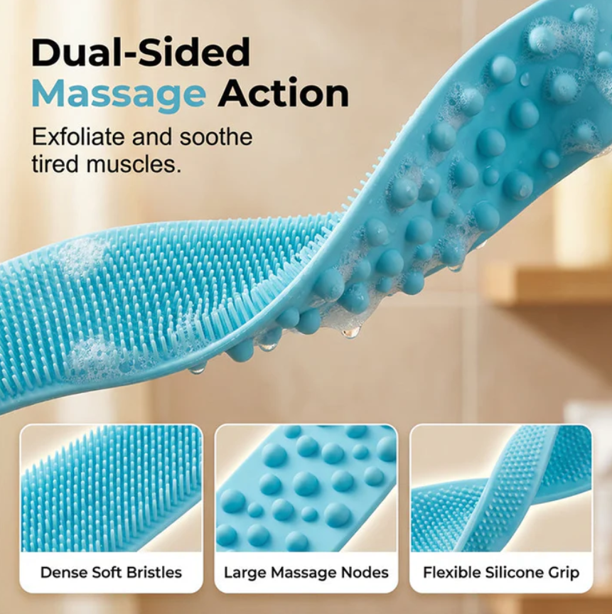 Dual-Sided Silicone Back Scrubber