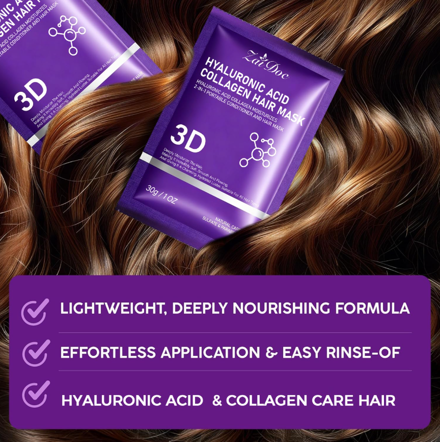 3D Collagen Hair Mask - Set of 5pcs