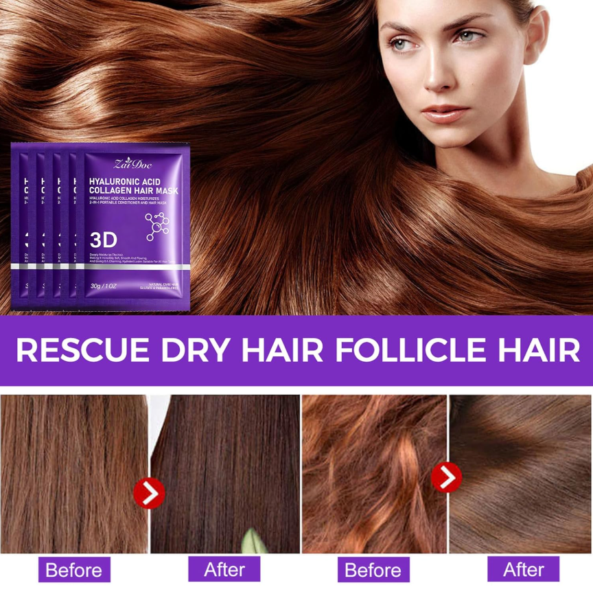 3D Collagen Hair Mask - Set of 5pcs