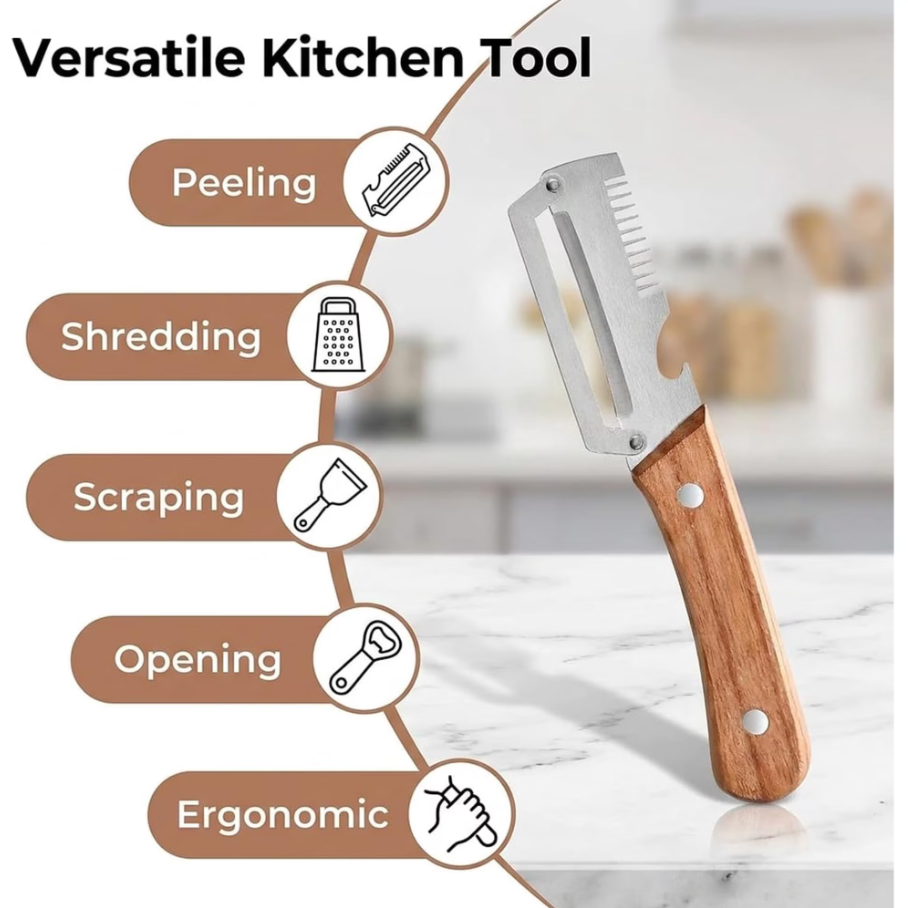 3-in-1 Scallion Shredder & Peeler Kitchen Tool