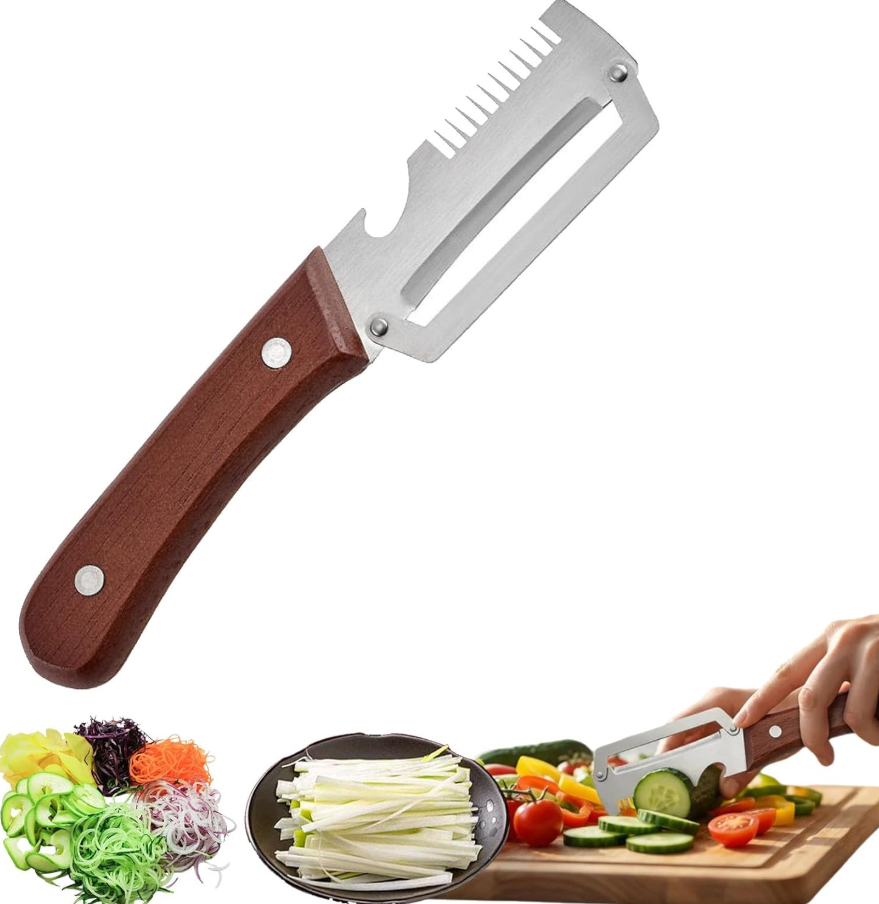 3-in-1 Scallion Shredder & Peeler Kitchen Tool