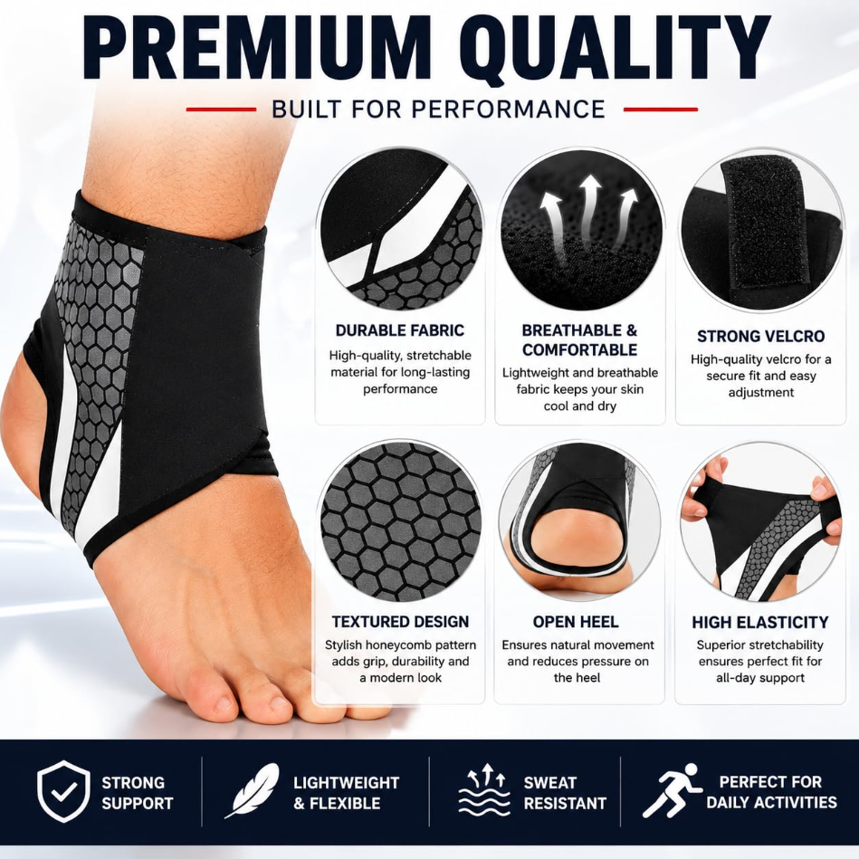 Breathable Elastic Ankle Support Brace