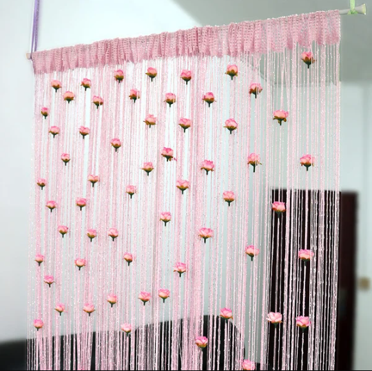 Rose Thread Door Curtain