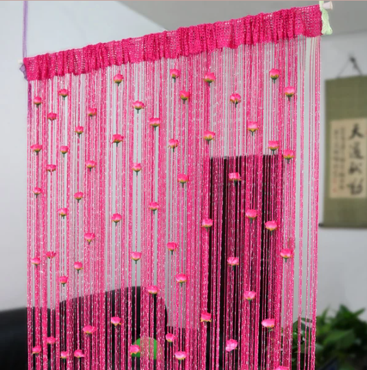 Rose Thread Door Curtain