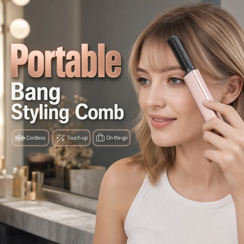 Portable Wireless Mini Bang Styling Comb