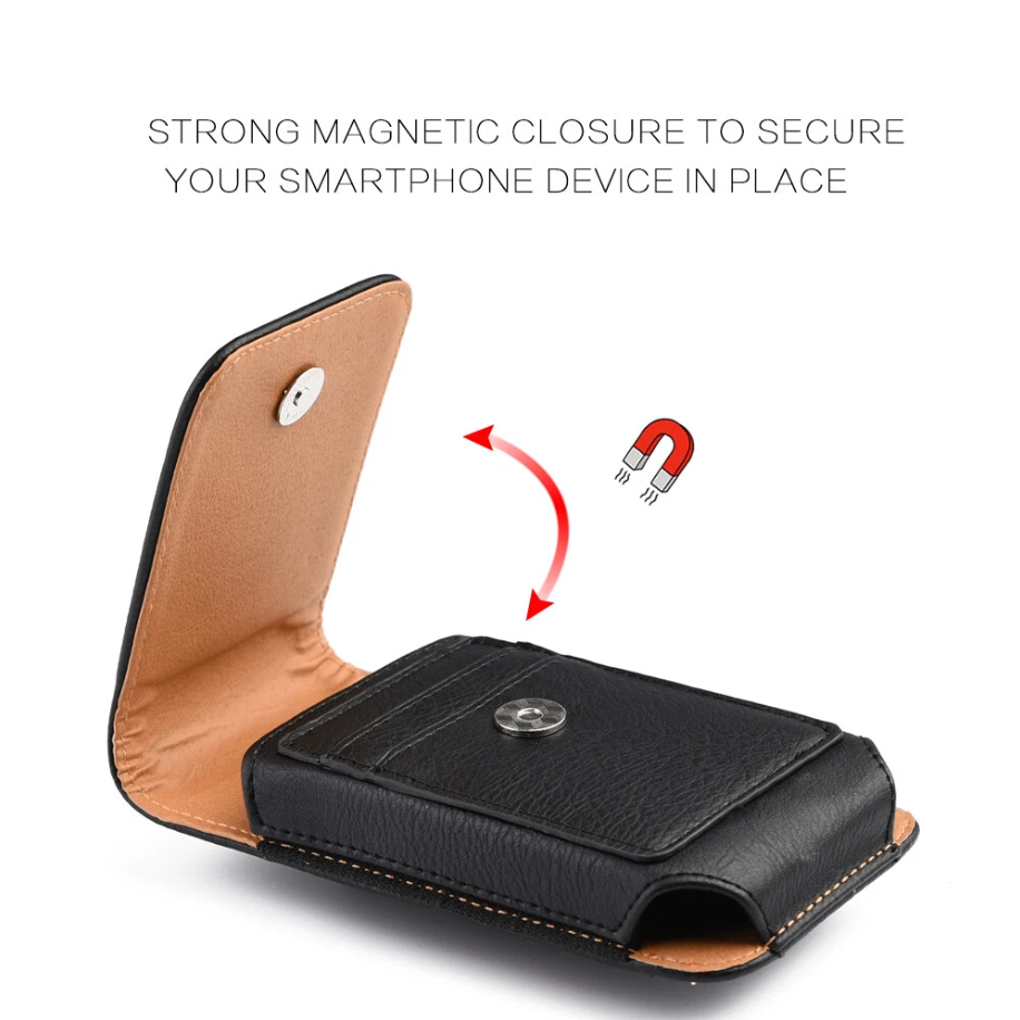 Multi-Pocket Leather Holster with Card Holder
