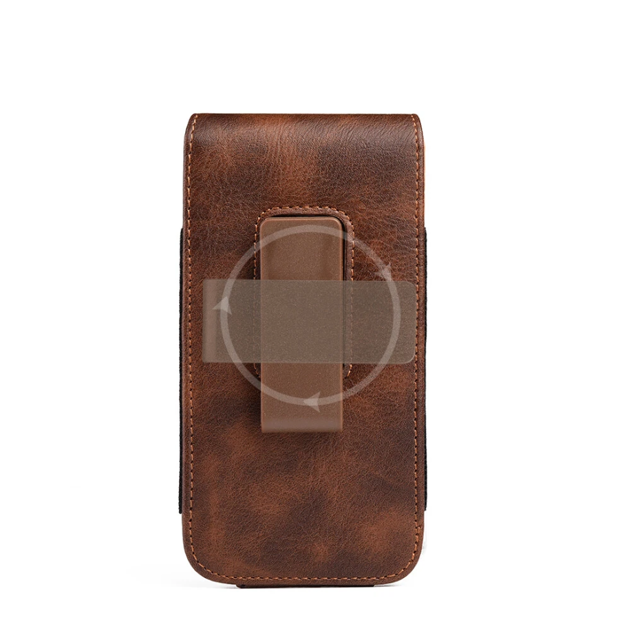 Multi-Pocket Leather Holster with Card Holder