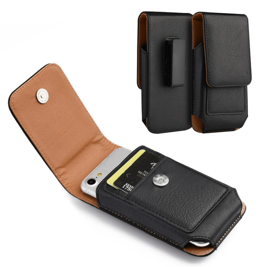 Multi-Pocket Leather Holster with Card Holder
