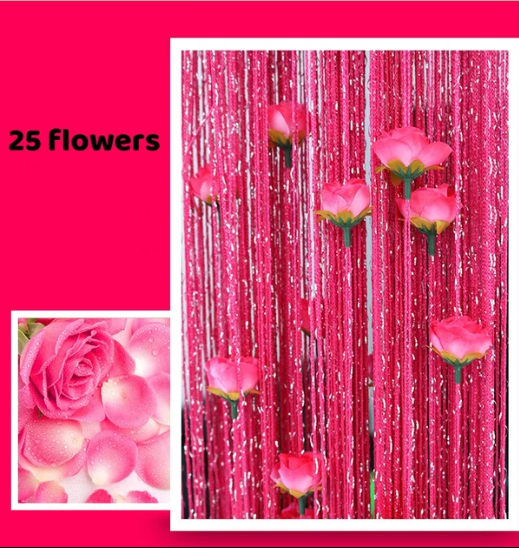 Rose Thread Door Curtain