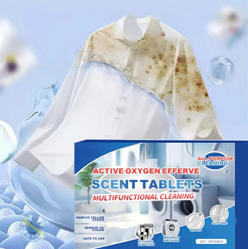 All-purpose Active Oxygen Cleaning Effervescent Set of 80 Tablets