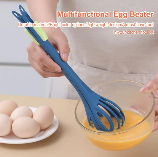 Multifunctional 2 In 1 Food Clip & Egg Whisk - Set of 3 Pieces