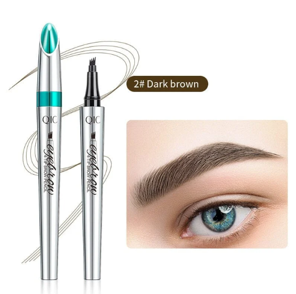 2024 Upgraded Model - 3D Waterproof Microblading Eyebrow Pen 4 Fork Tip Tattoo Pencil