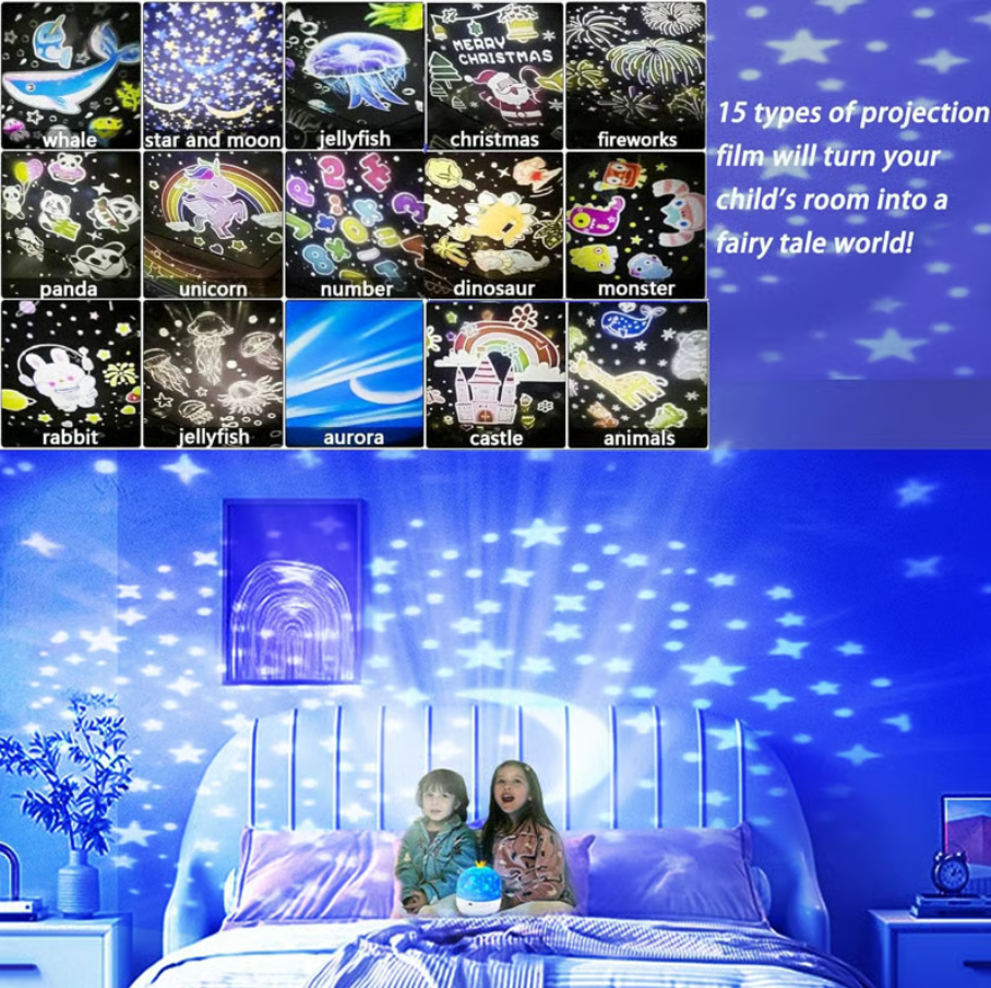 Rotating Projector Night Light for Kids Type-C Charging