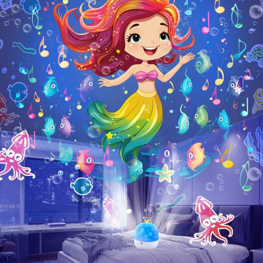 Rotating Projector Night Light for Kids Type-C Charging