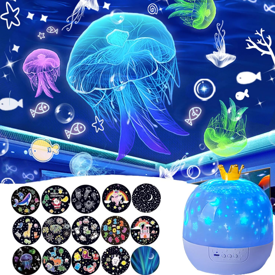 Rotating Projector Night Light for Kids Type-C Charging