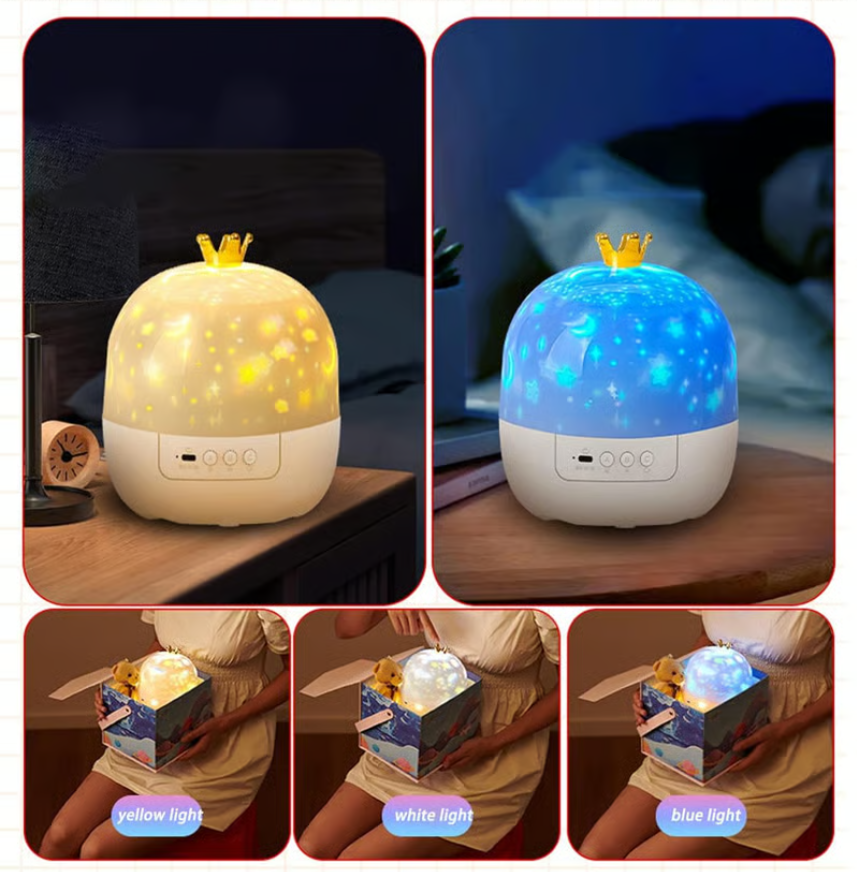 Rotating Projector Night Light for Kids Type-C Charging