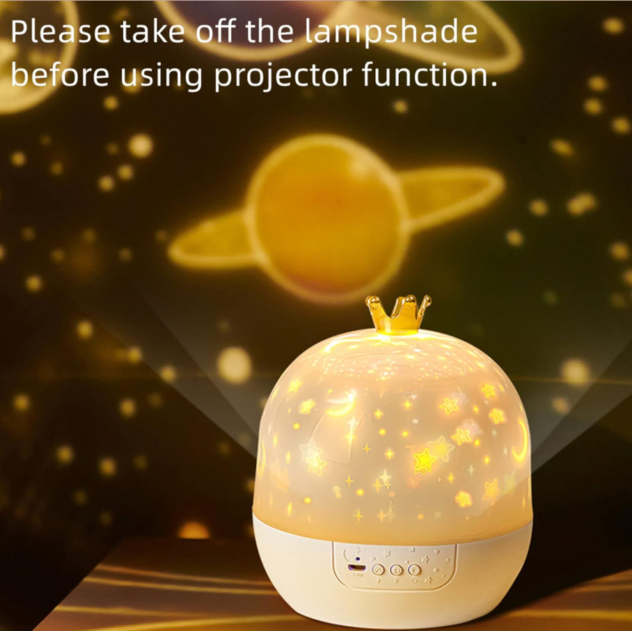 Rotating Projector Night Light for Kids Type-C Charging
