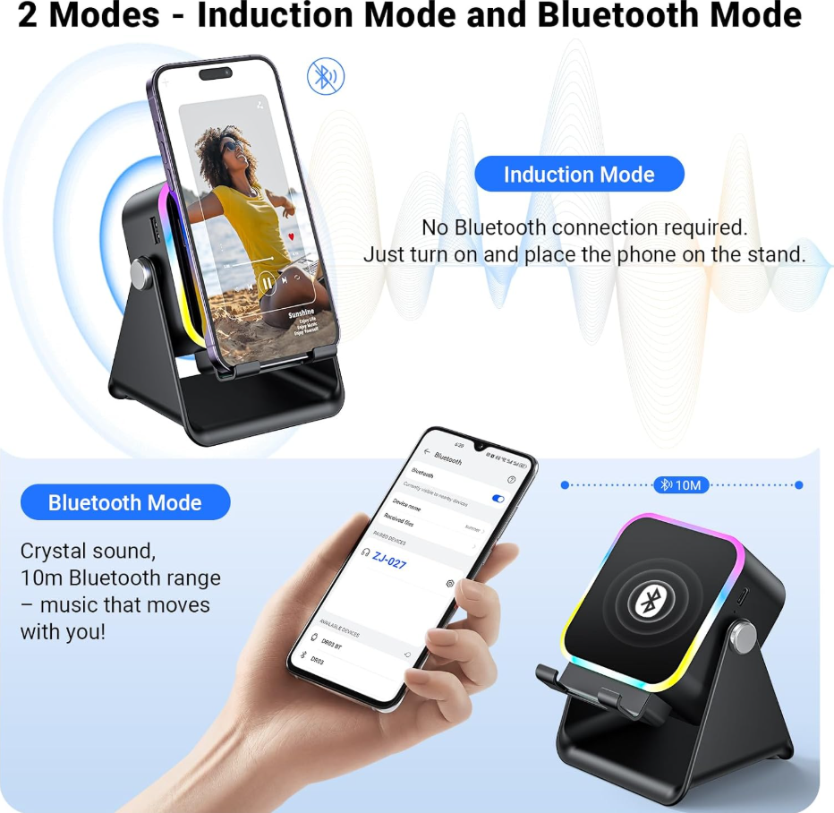 Explore 360° Sound: Wireless Speaker with Dynamic Lighting