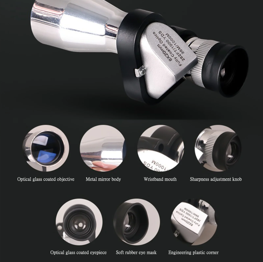 Mini Pocket Binoculars with Smartphone Clip