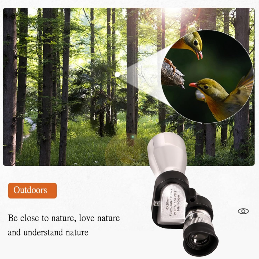 Mini Pocket Binoculars with Smartphone Clip