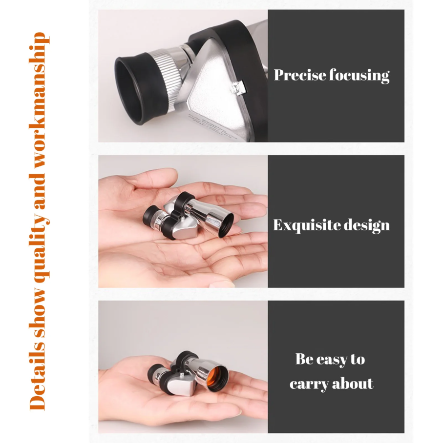 Mini Pocket Binoculars with Smartphone Clip