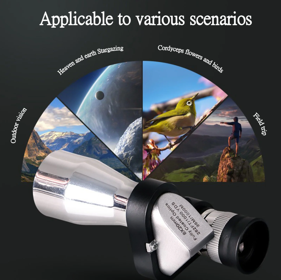 Mini Pocket Binoculars with Smartphone Clip