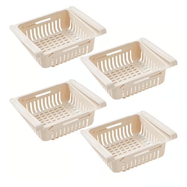 Refrigerator storage basket rack Set of 4 pieces