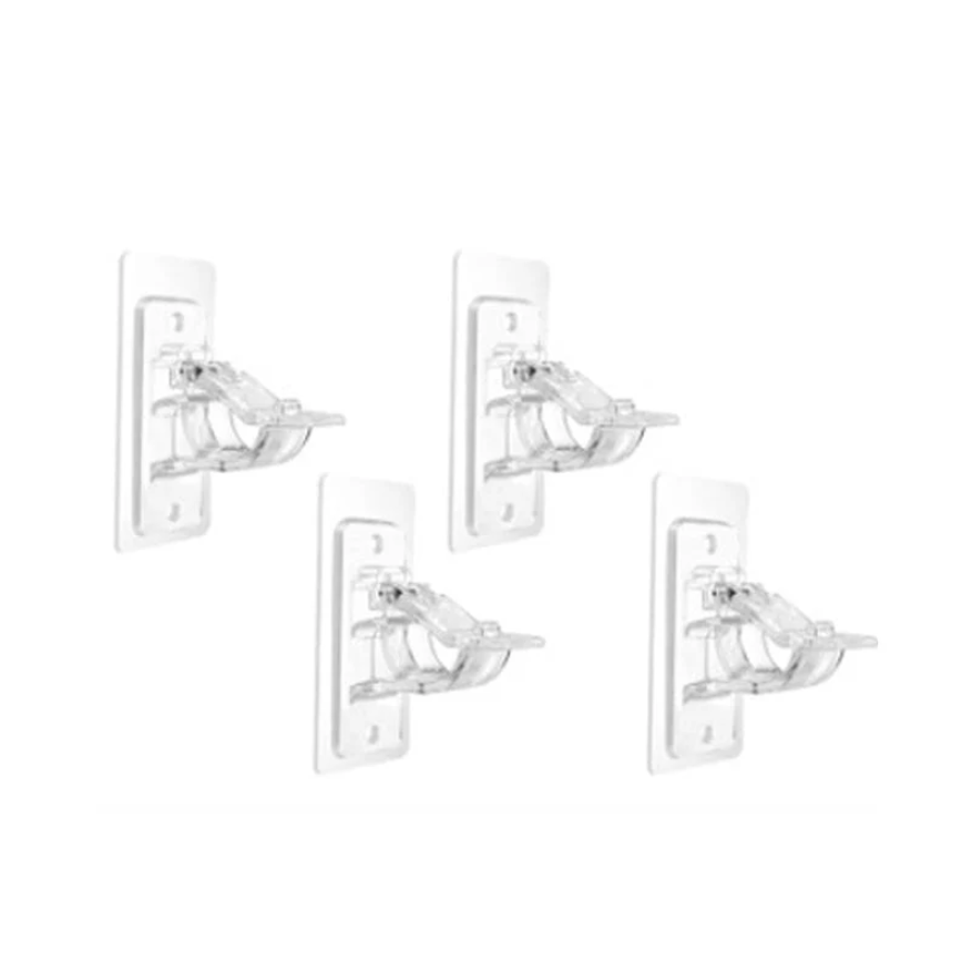 Heavy-Duty Self-Adhesive Rod Support Brackets Set of 4pcs