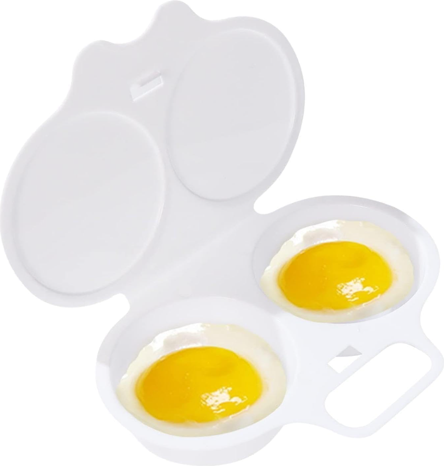 Microwave Egg Poacher with Lid & Handle 2pcs