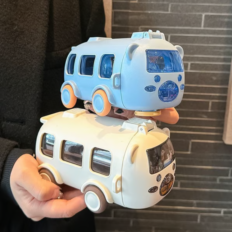 Portable Water Cup in Bus Shape with Strap 16.9 Oz
