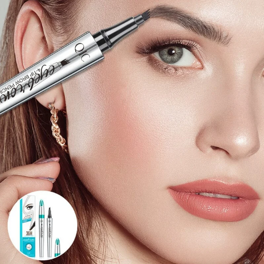 2024 Upgraded Model - 3D Waterproof Microblading Eyebrow Pen 4 Fork Tip Tattoo Pencil